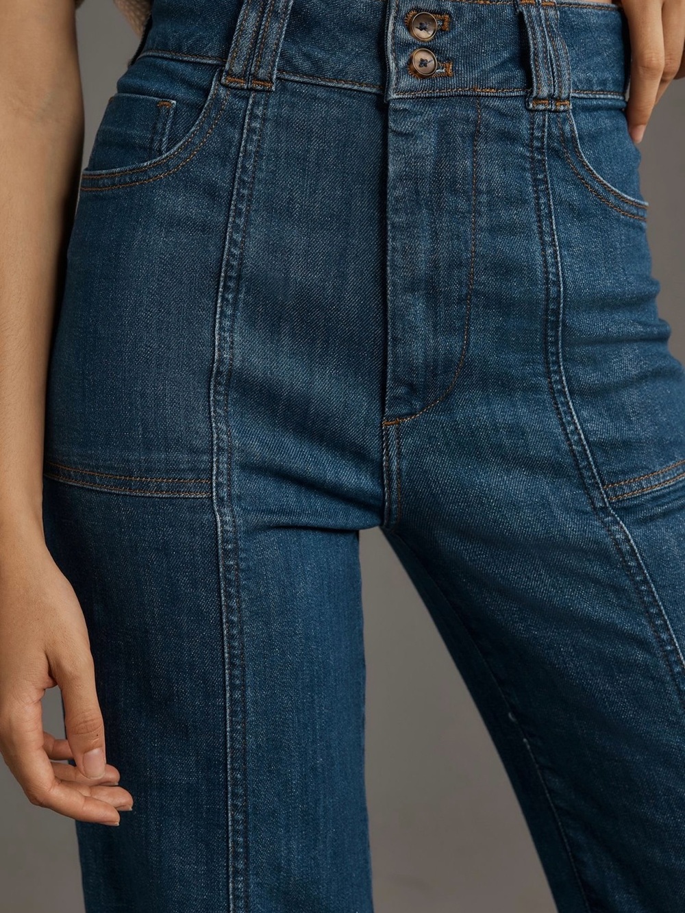 The Skipper High-Rise Wide-Leg Pants by Pilcro: Denim Edition size 28 like new - Picture 3 of 8